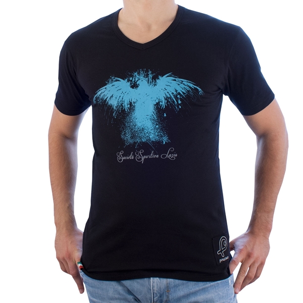 Bild von Pouchain - Adler V-Ausschnitt T-shirt - Schwarz