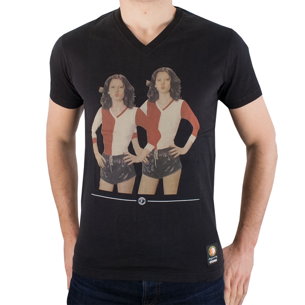 Bild von COPA Football - Feyenoord Babes V-Neck T-Shirt - Black