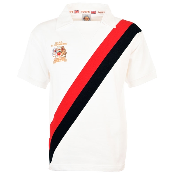 Bild von Manchester City Retro Fußball Trikot League Cup Finale 1976