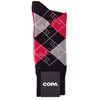 Bild von COPA Football - Argyle Pitch Socken - Schwarz/ Rot