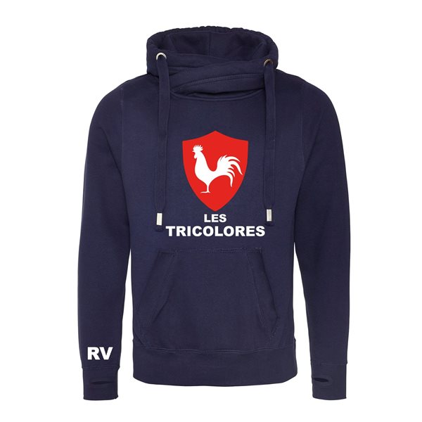 Bild von Rugby Vintage - Frankreich Rugby Kapuzenpullover - Navy