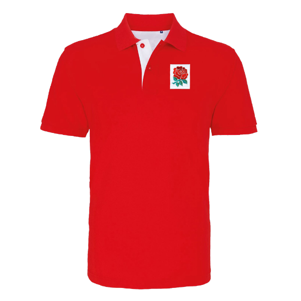 Bild von Rugby Vintage - England Rugby Polo - Rot