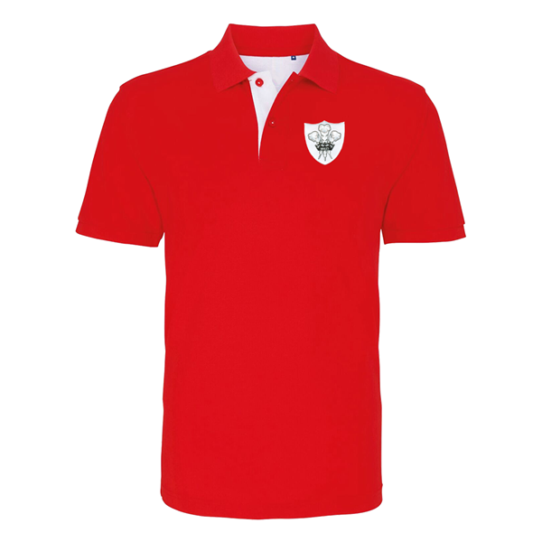 Bild von Rugby Vintage - Wales Polo - Rot/Weiss