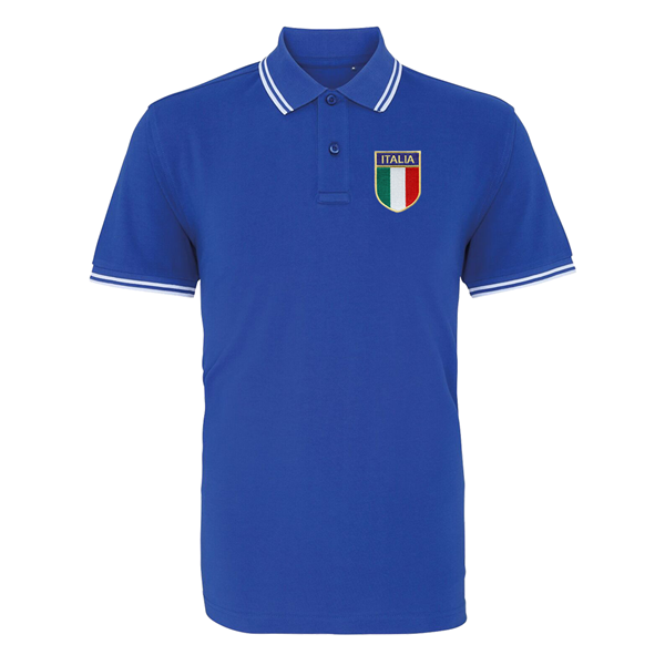 Bild von Rugby Vintage - Italien Tipped Polo - Blau