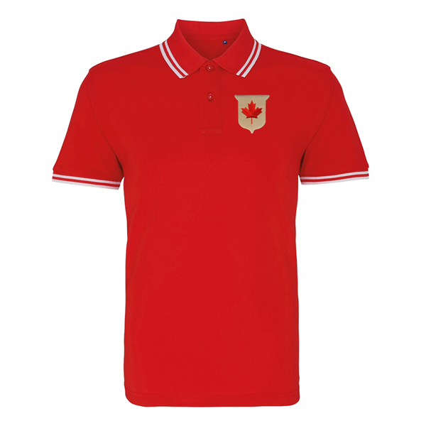 Bild von Rugby Vintage - Kanada Tipped Polo - Rot