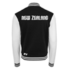 Bild von Rugby Vintage - Neuseeland Sweat College Jacket - Schwarz/ Weiss