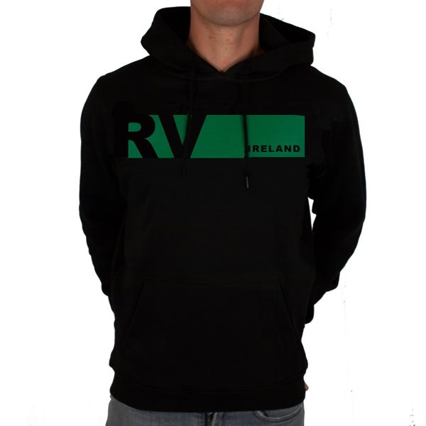 Bild von Rugby Vintage - Irland Colour Banner Kapuzenpulli - Schwarz/Grun