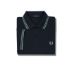 Fred Perry - Twin Tipped Polo Shirt - Navy/ Silver Blue