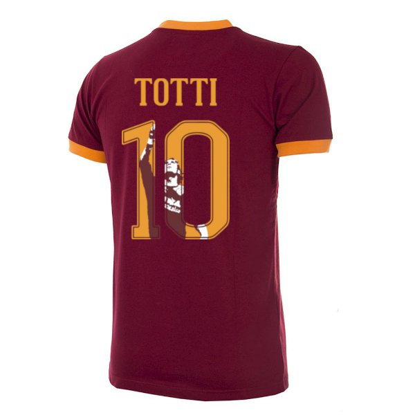 AS Roma Retro Football Shirt 1978-79 + Totti 10 (Photo Style)