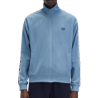 Fred Perry - Contrast Tape Track Jacket - Ash Blue/ Navy