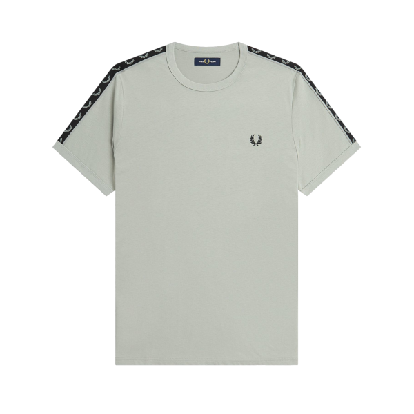 Fred Perry - Contrast Tape Ringer T-Shirt - Limestone/ Black