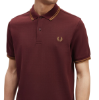 Fred Perry - Twin Tipped Poloshirt - Oxblood/ Shaded Stone