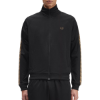 Fred Perry - Contrast Tape Track Jacket - Black/ Shaded Stone