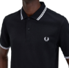 Fred Perry - Twin Tipped Polo Shirt - Black/ White
