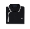 Fred Perry - Twin Tipped Polo Shirt - Black/ White