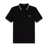 Fred Perry - Twin Tipped Polo Shirt - Black/ White