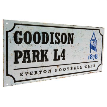 Everton Retro Straatbord - Wit (40cm x 18cm) Everton Retro Straatbord - Wit (40cm x 18cm)