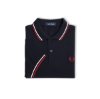 Fred Perry - Twin Tipped Polo - Navy/ Snow White/ Burnt Red