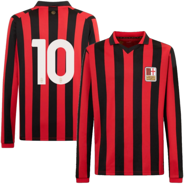 Bild von AC Mailand Authentisches 125. Jubiläum Fußballtrikot + 10