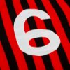 Ennerre - AC Milan Official Retro Shirt 1983-1983 + 6 (Baresi)