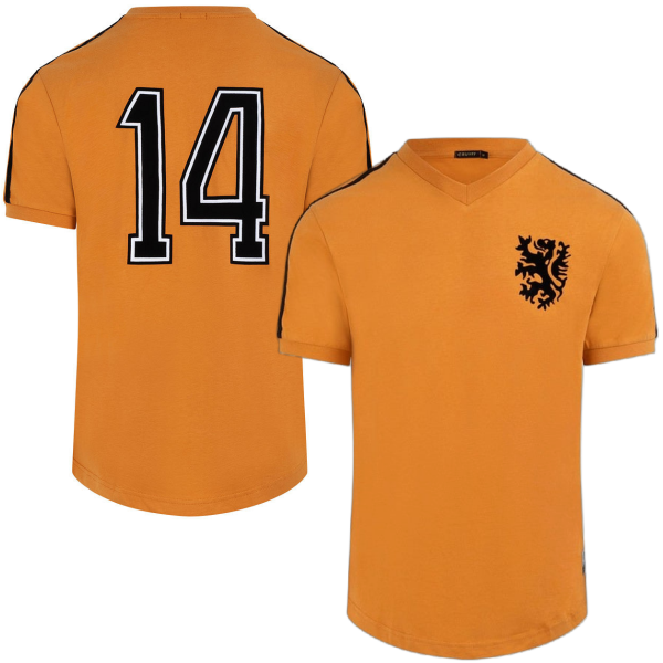 Johan Cruijff Holland Retro Shirt WK 1974 + Nummer 14