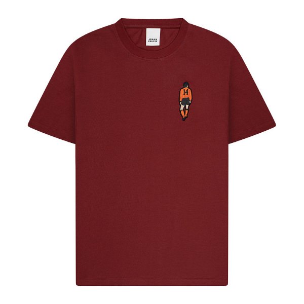 Johan Cruyff - Luxury Signature T-Shirt - Bordeaux