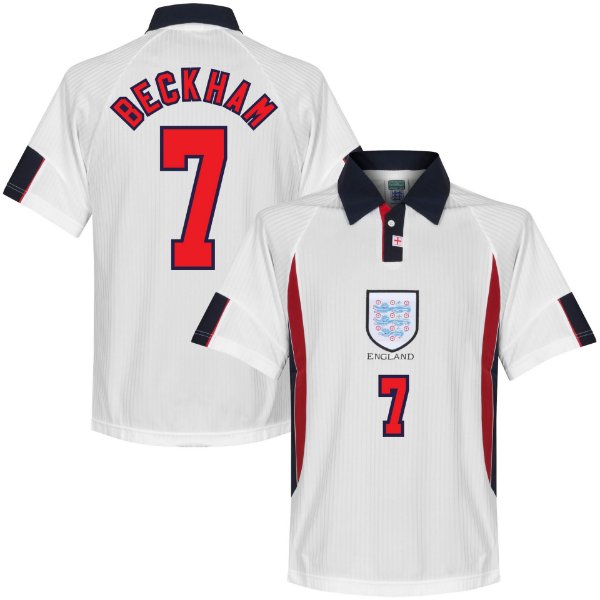 Score Draw - Engeland Retro Voetbalshirt WK 1998 + Beckham 7